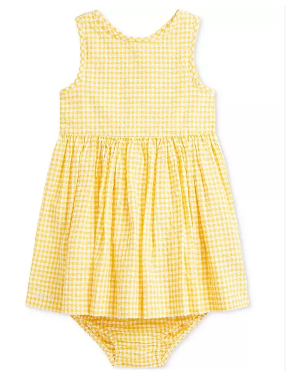 NWT Ralph Lauren Girls Gingham‎ Seersucker Dress & Bloomer Pants Preppy Classic